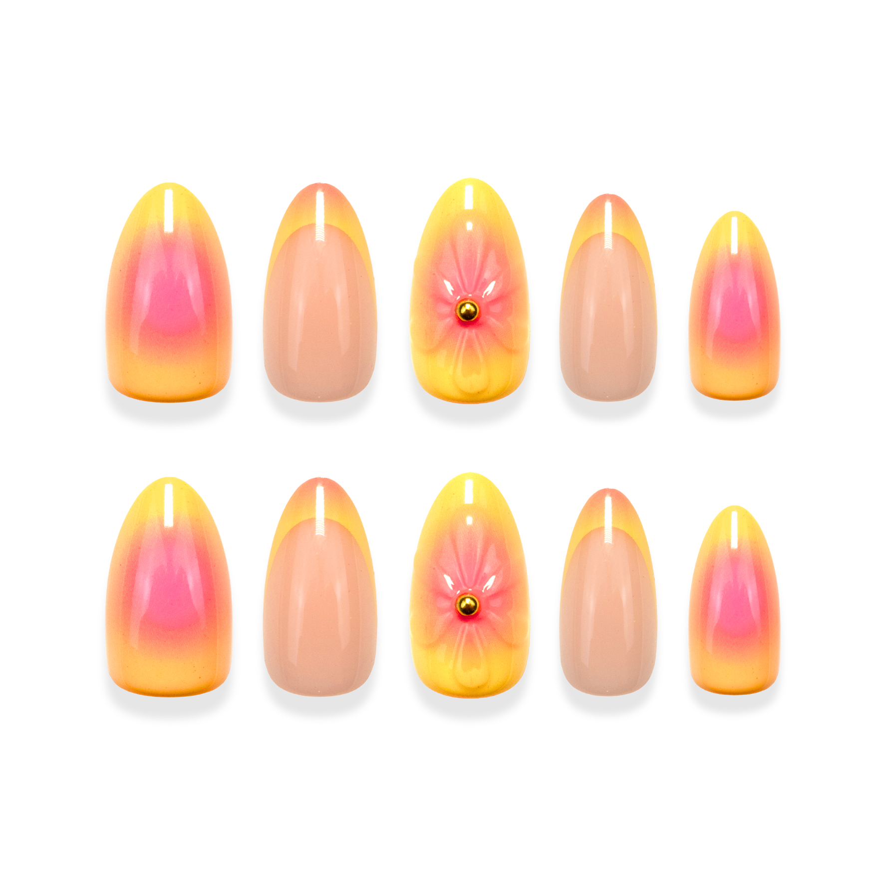 Tequila Sunrise - Press On Nails