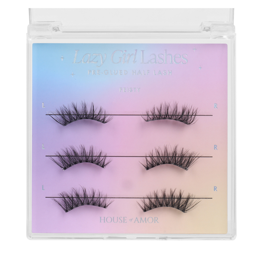 Lazy Girl Pre-Glued Half Lashes - Feisty