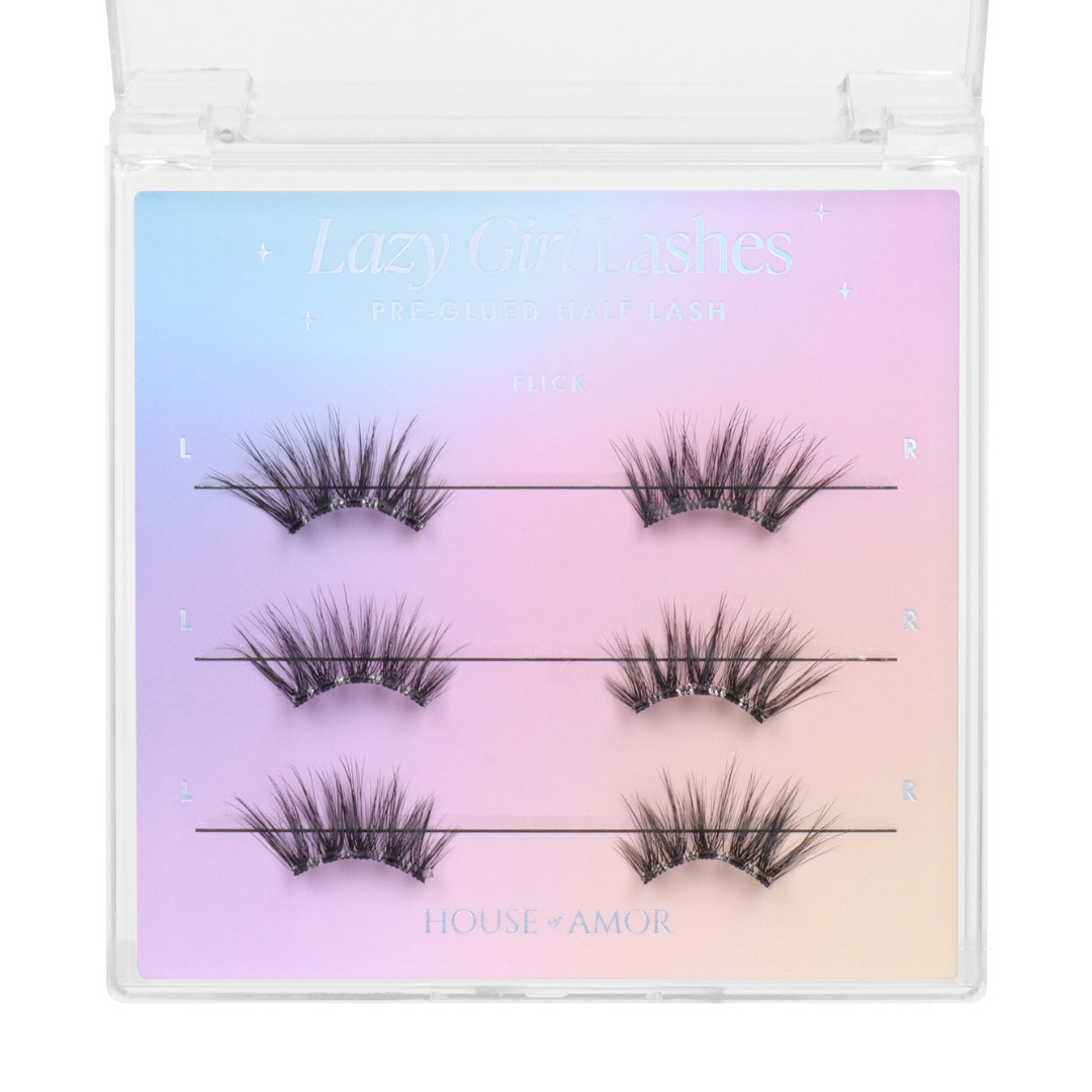 Lazy Girl Pre-Glued Half Lashes - Flick