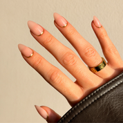 Golden Crescent - Press On Nails