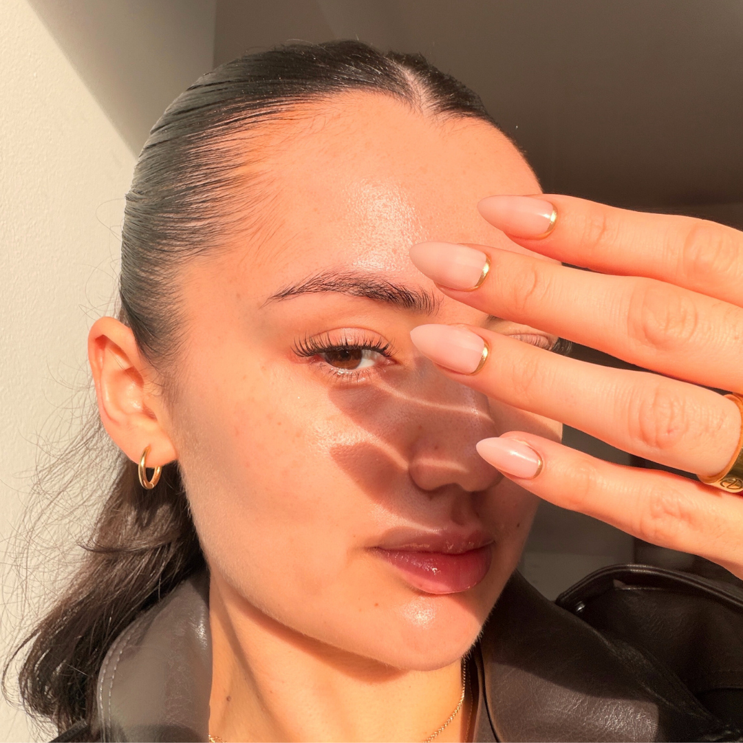 Golden Crescent - Press On Nails