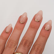 Golden Crescent - Press On Nails