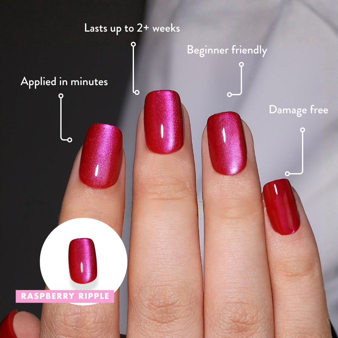 Raspberry Ripple - Press On Nails