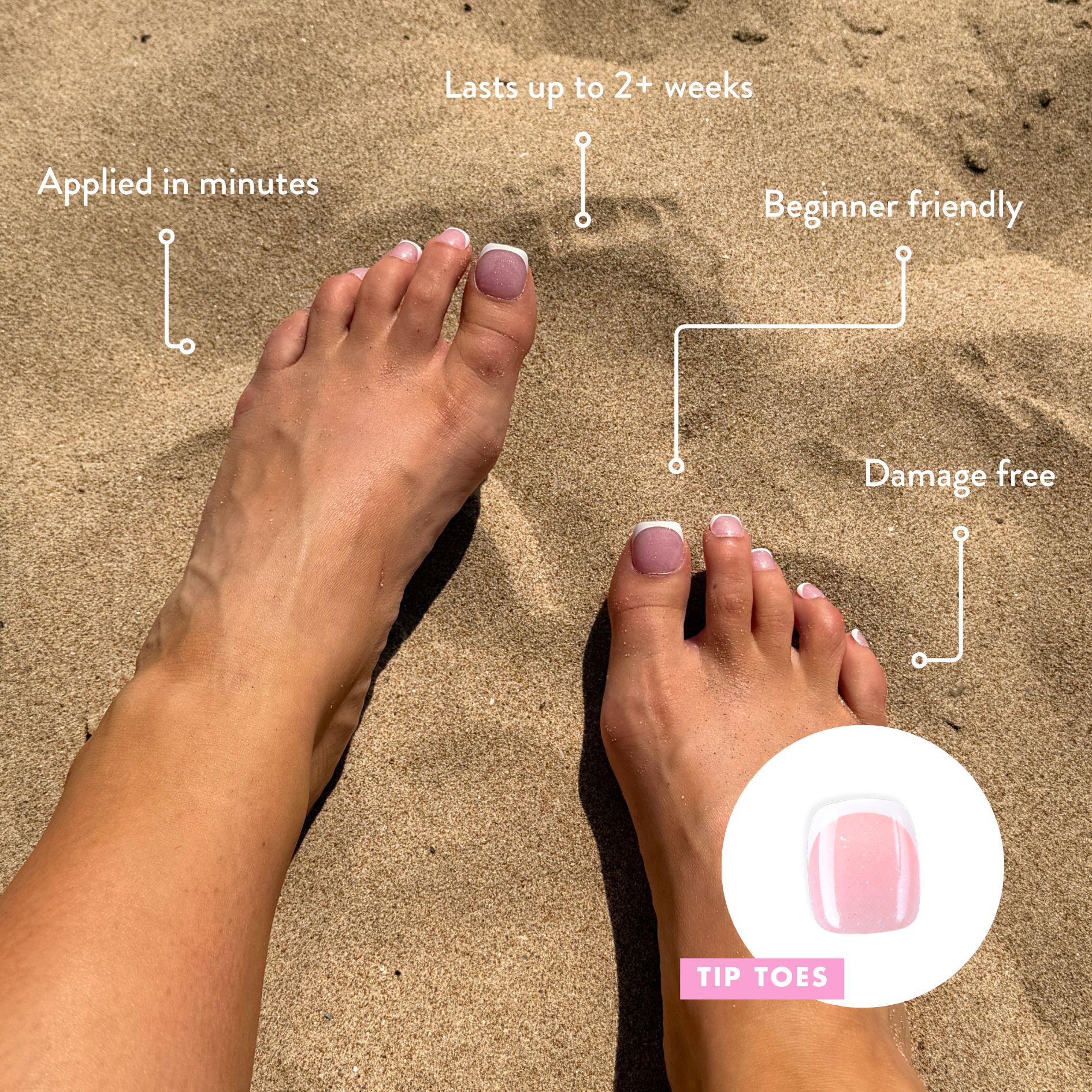 Tip Toes - Press On Toe Nails