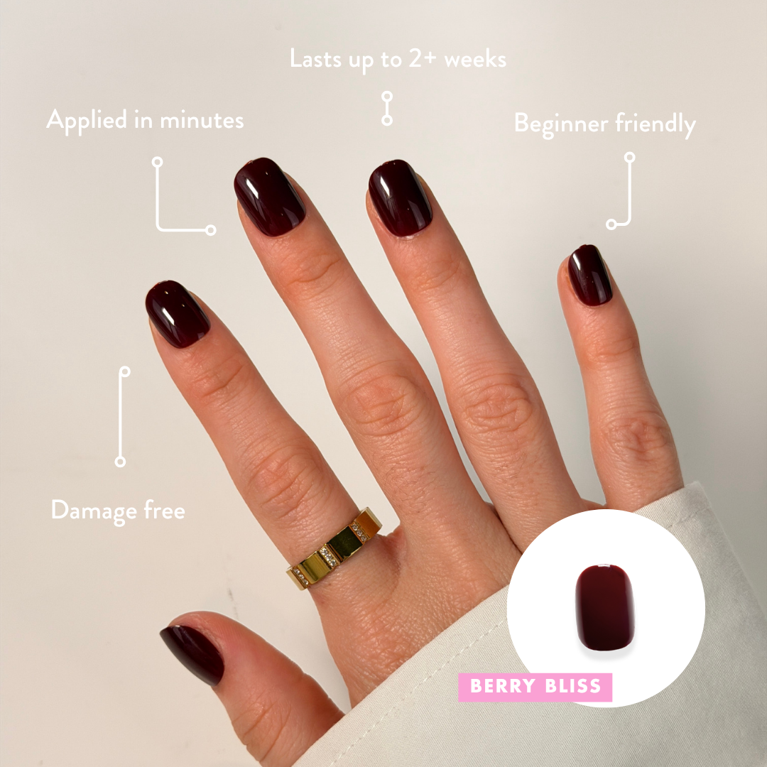 Berry Bliss 'Shortie Collection'- Press On Nails