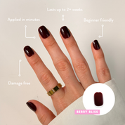 Berry Bliss 'Shortie Collection'- Press On Nails