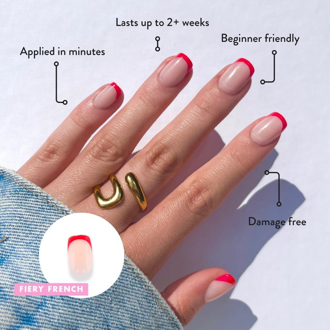 Fiery French - Press On Nails