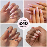 Long Almond Edit - 4 x Press On Nails Bundle