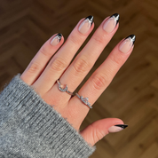 Midnight Ribbon - Press On Nails