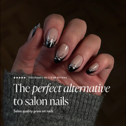 Midnight Ribbon - Press On Nails