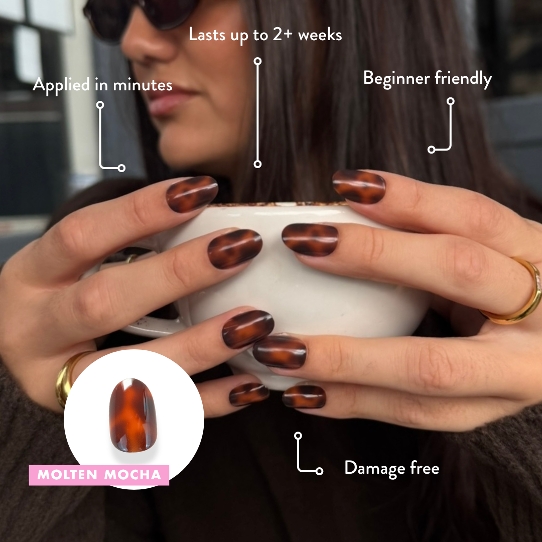 Molten Mocha - Press On Nails
