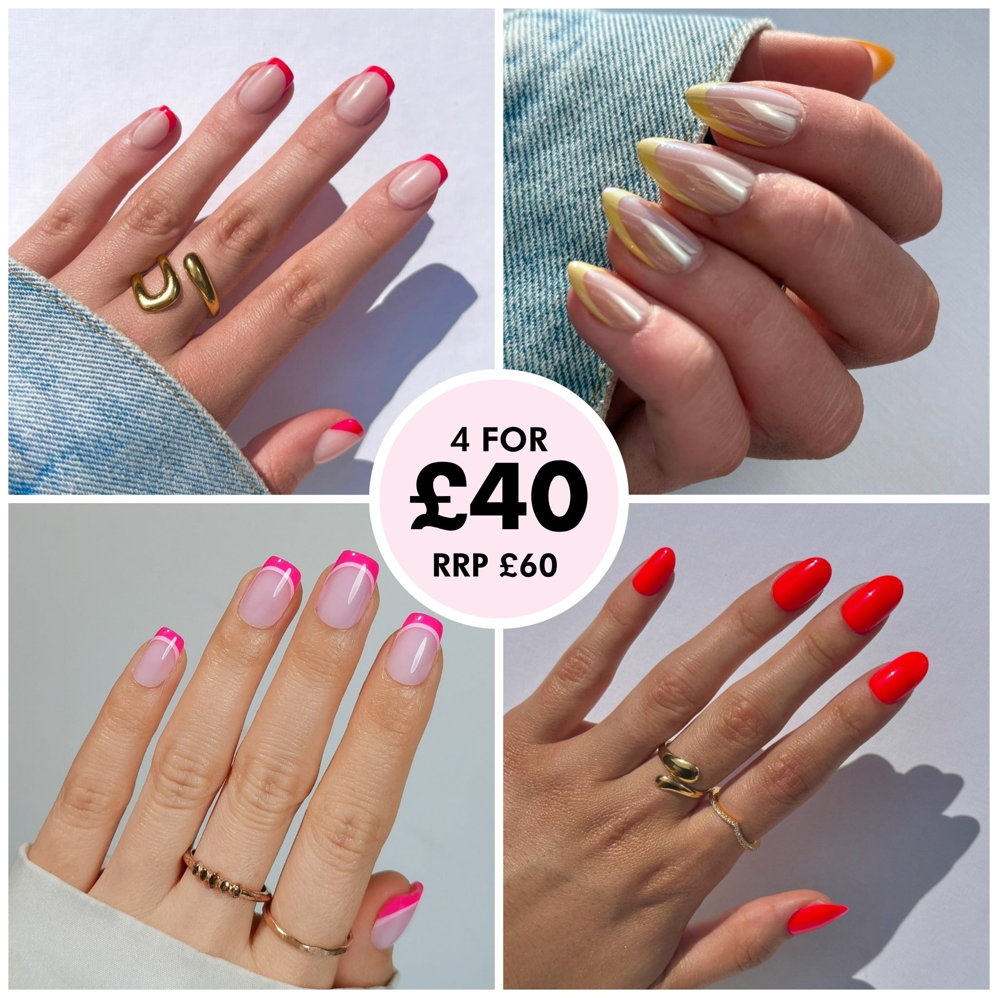 Sweet Treat Edit - 4 press on nail sets for £40